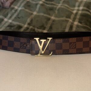 LOUIS VUITTON - Mini Damier Ebene 25mm LV Initiales 80 32 Belt